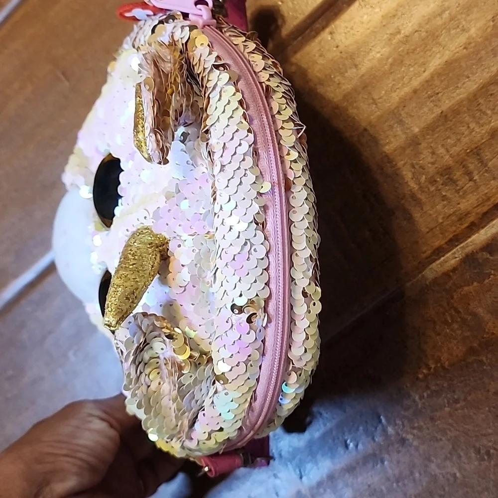 Ty Fashion The Unicorn Sequin Wristlet Girls Purse Fashion Flippy Gold - Picture 4 of 8